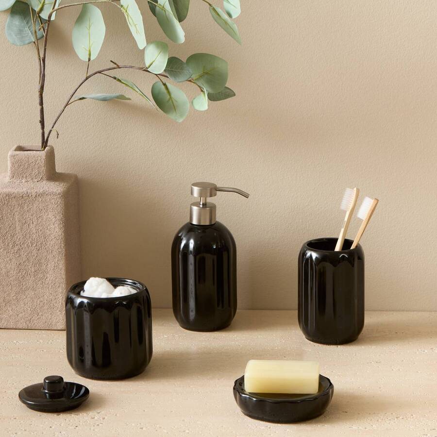 Distributeur de savon, 0,45l, noir Colorama