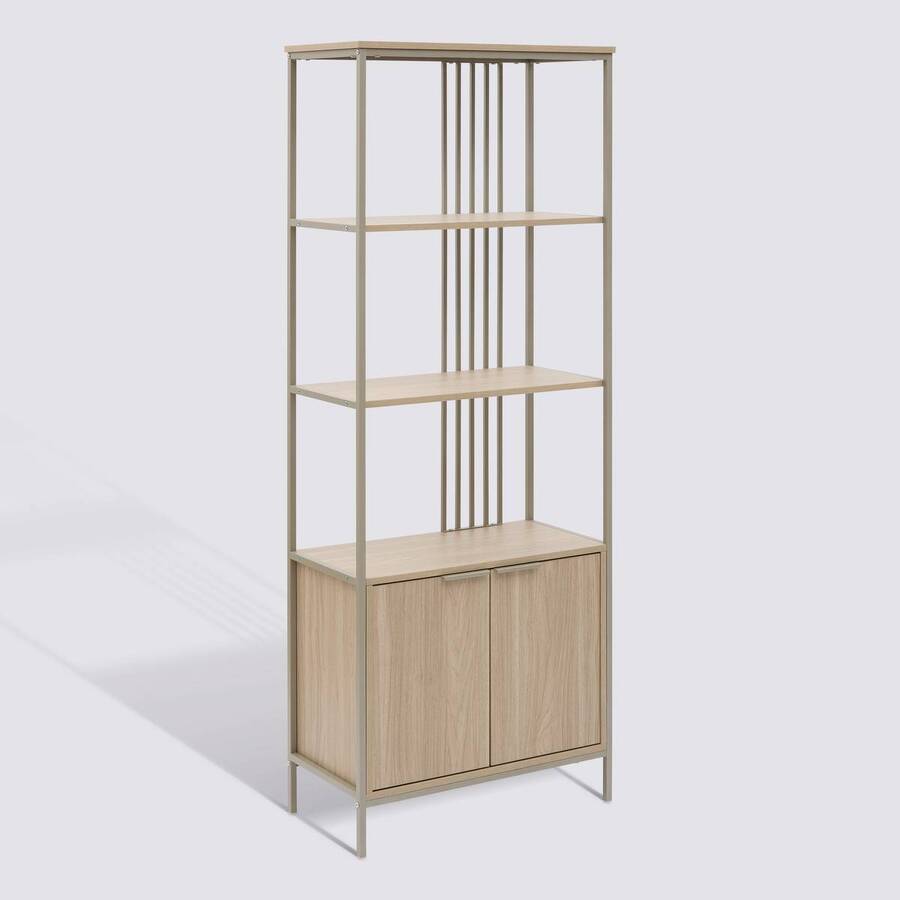 Étagère 2 portes, 68,4x35 cm, sable Duna