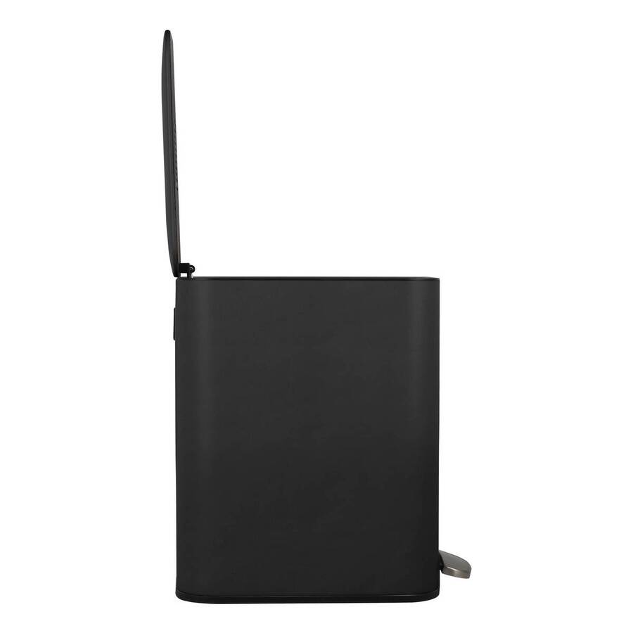 Poubelle manuelle slim, 20l, noir Delta