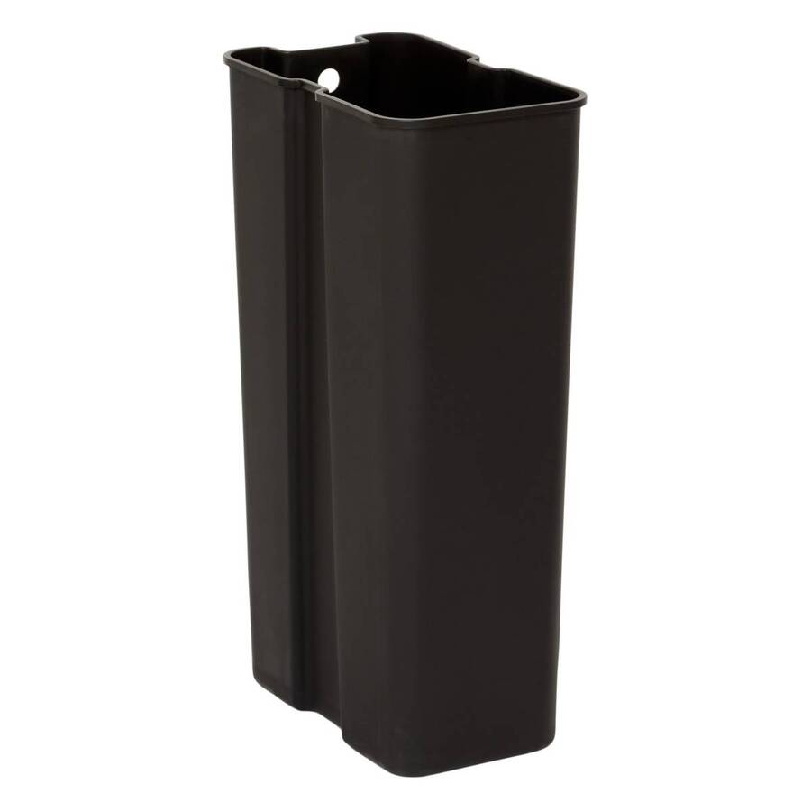 Poubelle manuelle slim, 30l, noir Delta