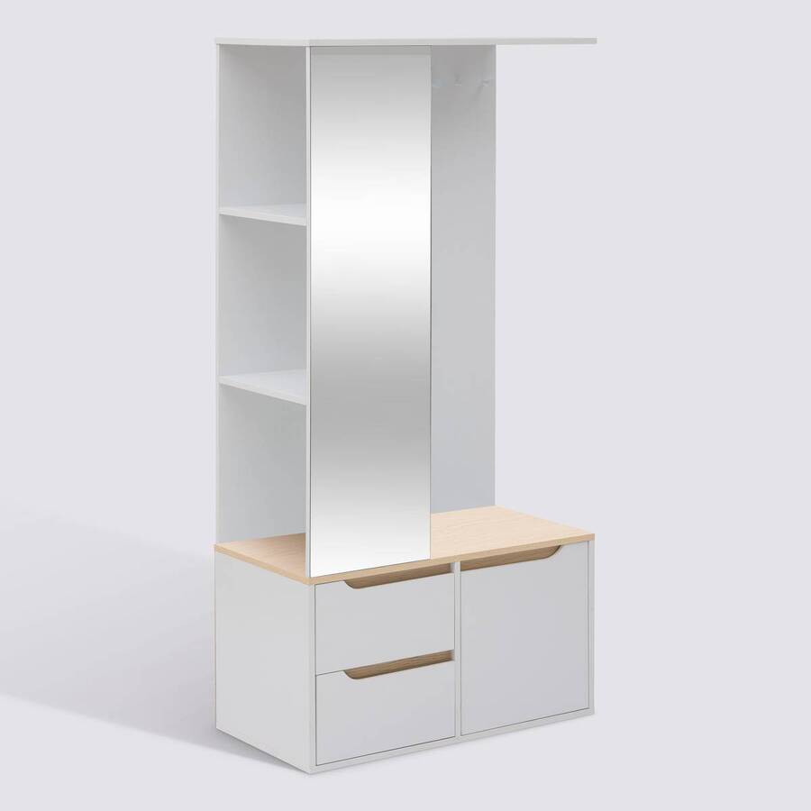 Vestiaire, 170x80 cm, blanc Luma