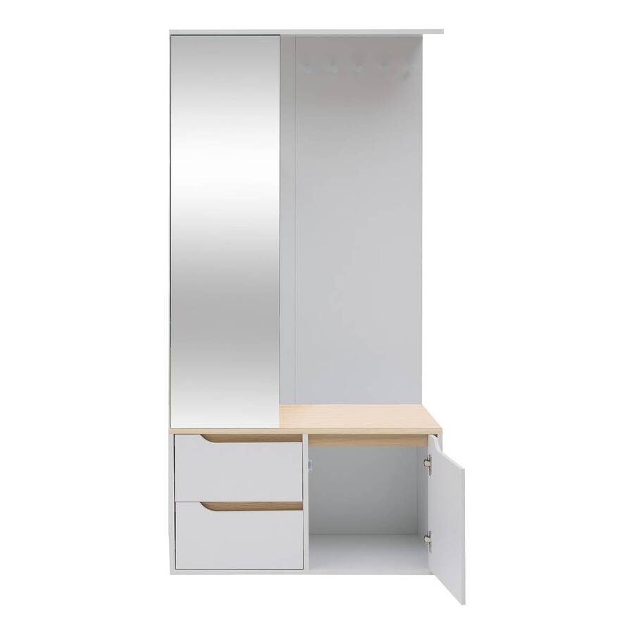 Vestiaire, 170x80 cm, blanc Luma