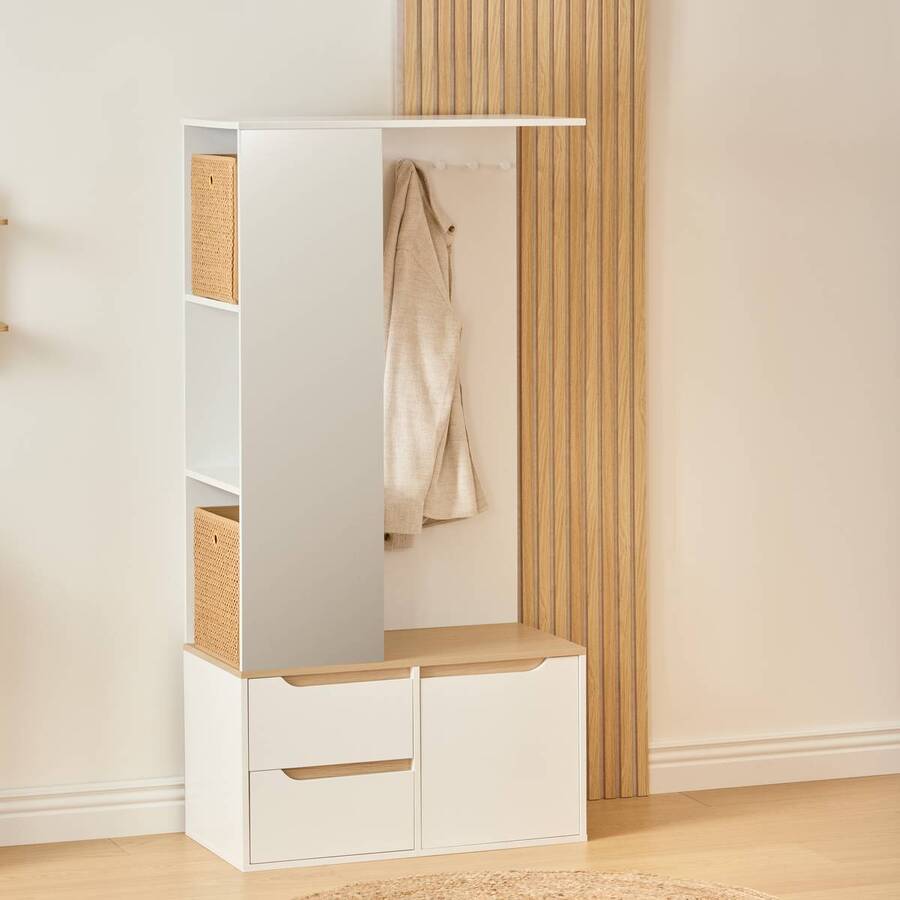 Vestiaire, 170x80 cm, blanc Luma