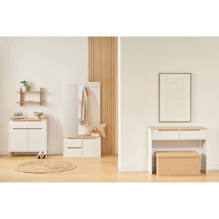 Vestiaire, 170x80 cm, blanc Luma