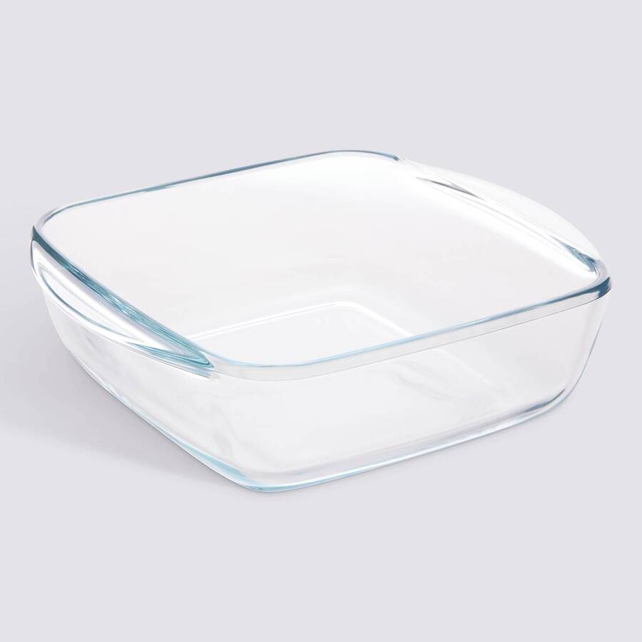 Plat, 20x17 cm, vere borosilicate, transparent Essentiels