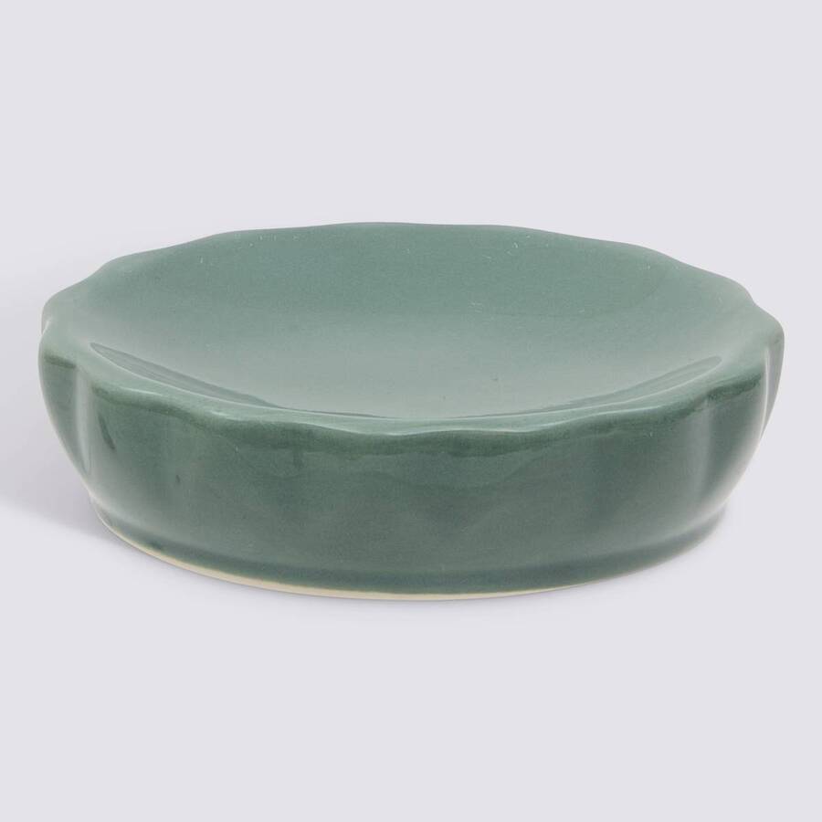 Porte-savon, d.11 cm, grès, ficus Colorama
