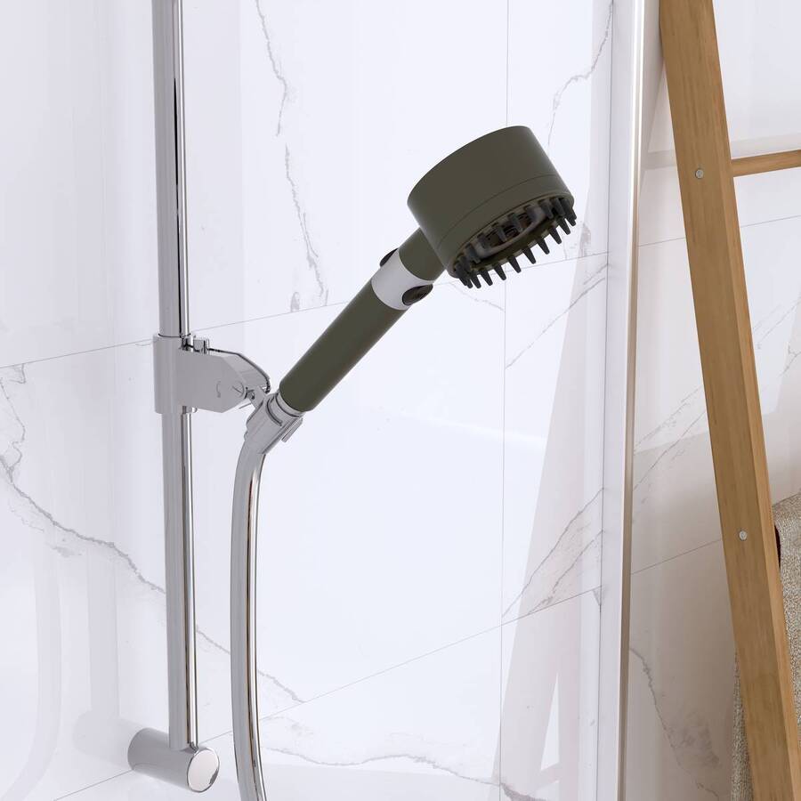 Pommeau de douche, l.24,5 cm, gris