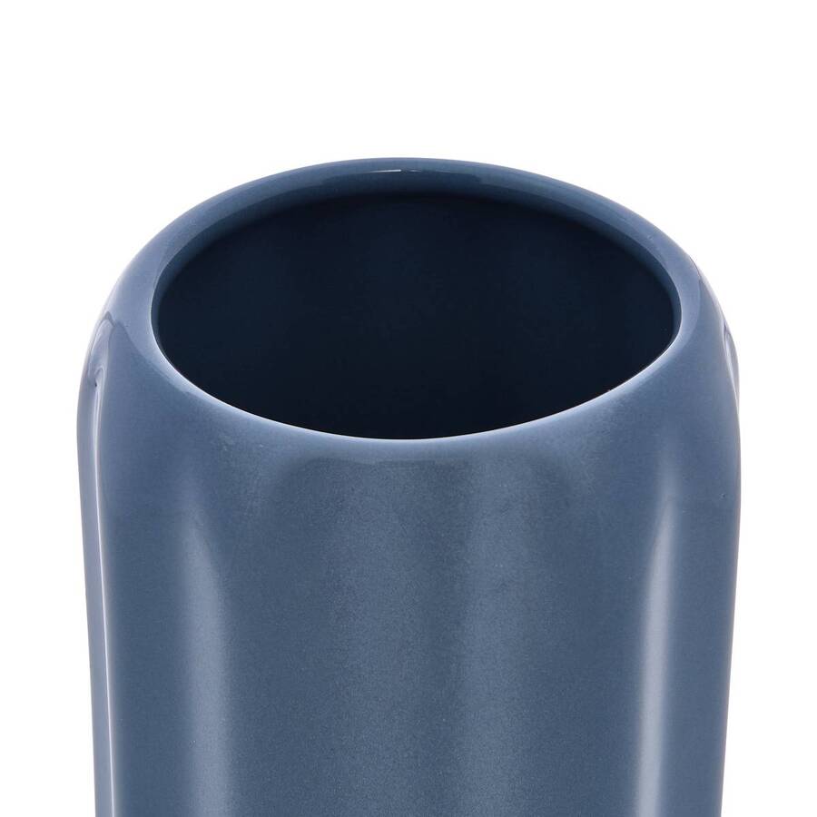 Porte-brosse à dents, d.8 x h.11,9 cm, grès, bleu Colorama