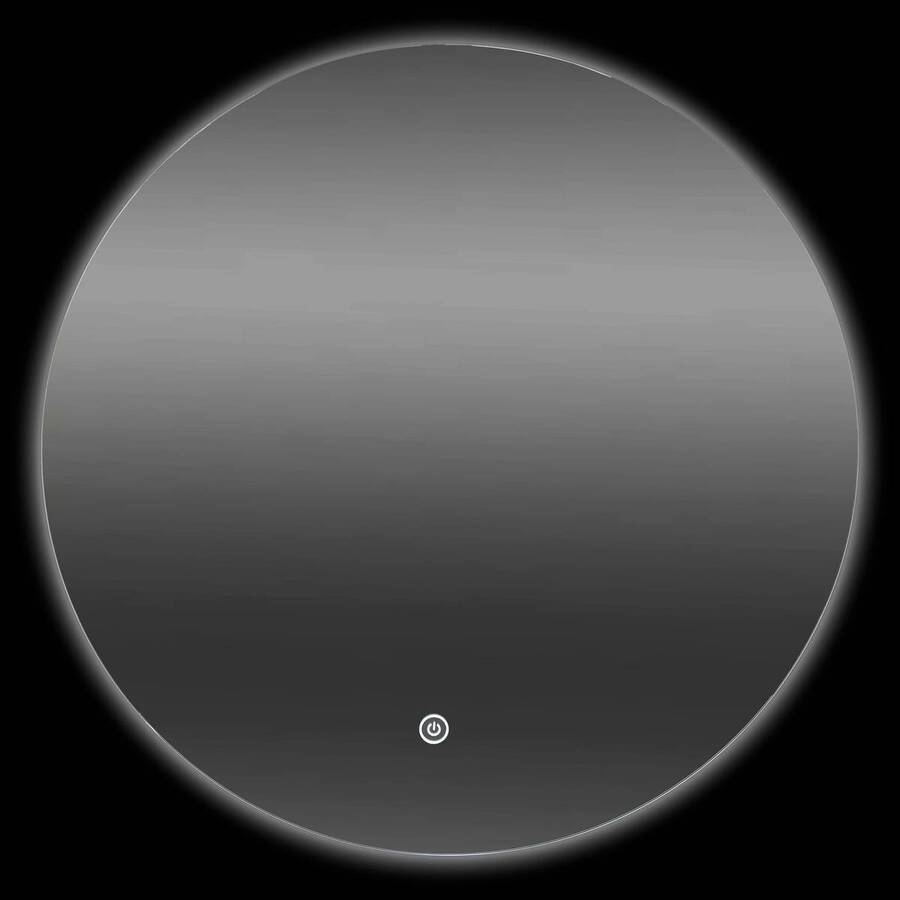 Miroir led, d.50 cm, argent Halo