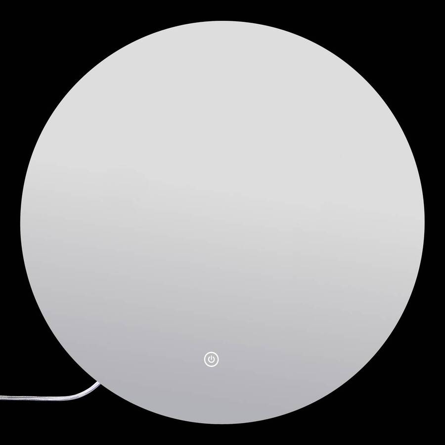 Miroir led, d.50 cm, argent Halo