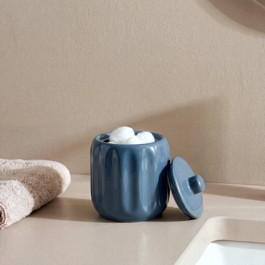 Pot à cotons, d.12,5 cm, bleu Colorama