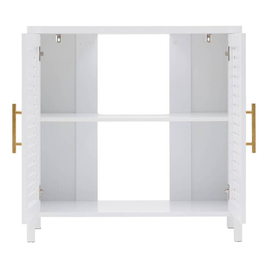 Meuble sous-lavabo 2 portes, 70x35 cm, blanc Orea