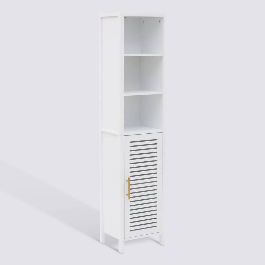 Colonne de rangement 1 porte, h.160 cm, blanc Orea