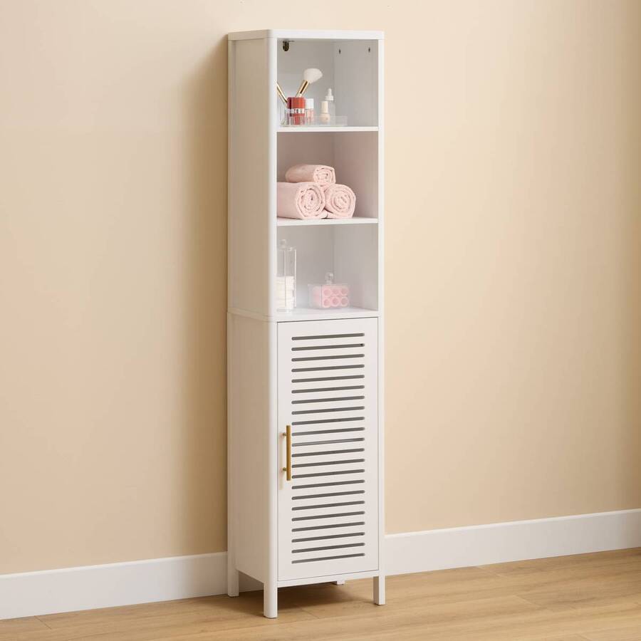 Colonne de rangement 1 porte, h.160 cm, blanc Orea
