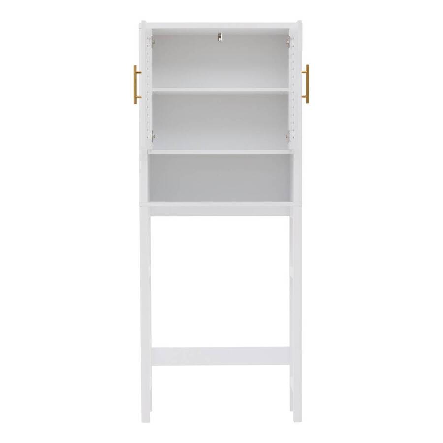 Meuble wc 2 portes 1 étagère, 67x25 cm, blanc Orea