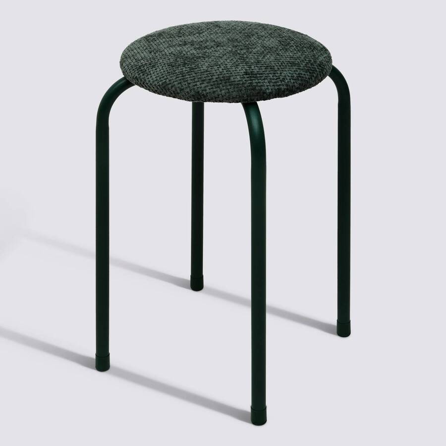 Tabouret empilable, d.38 cm, vert kaki Flexy