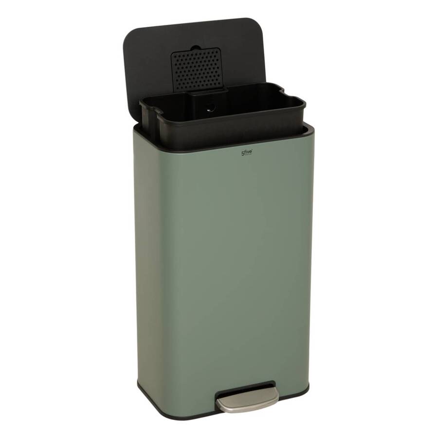 Poubelle manuelle, 30l, vert Delta
