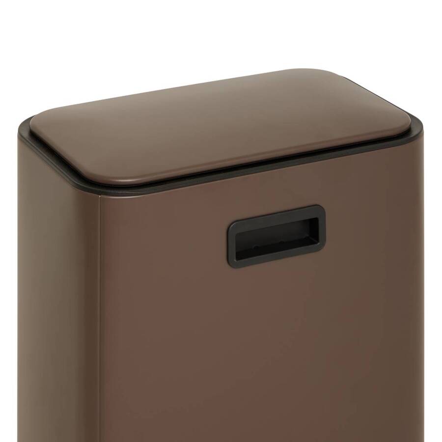 Poubelle manuelle, 30l, chocolat Delta