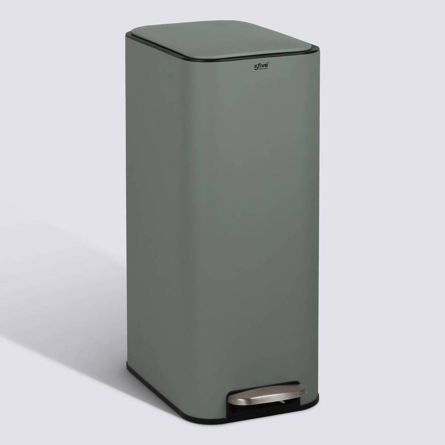 Poubelle manuelle slim, 30l, vert Delta
