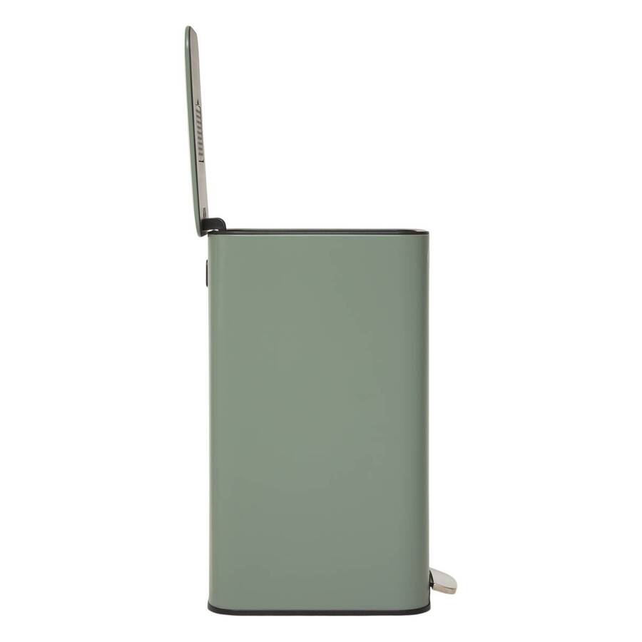 Poubelle manuelle slim, 30l, vert Delta