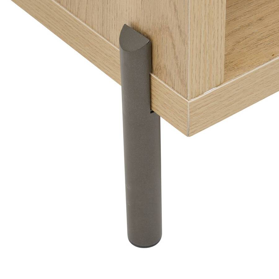Table basse 1 tiroir, 92,5x39,5 cm, beige Alvo