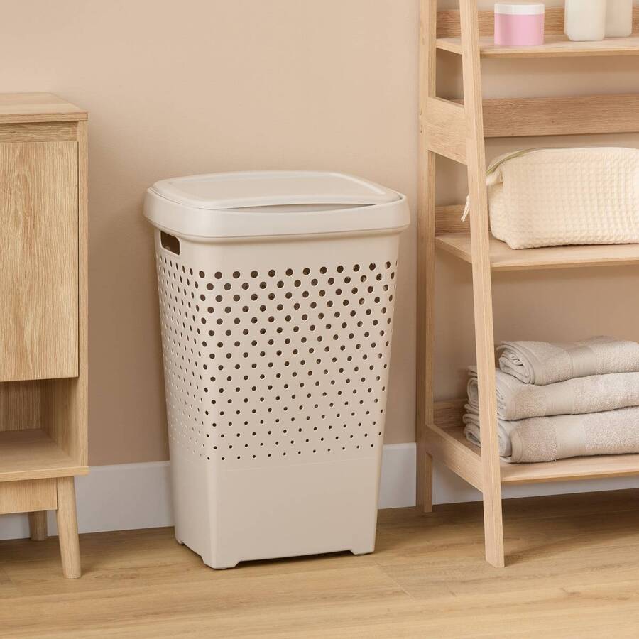 Corbeille à linge, 70l, argile