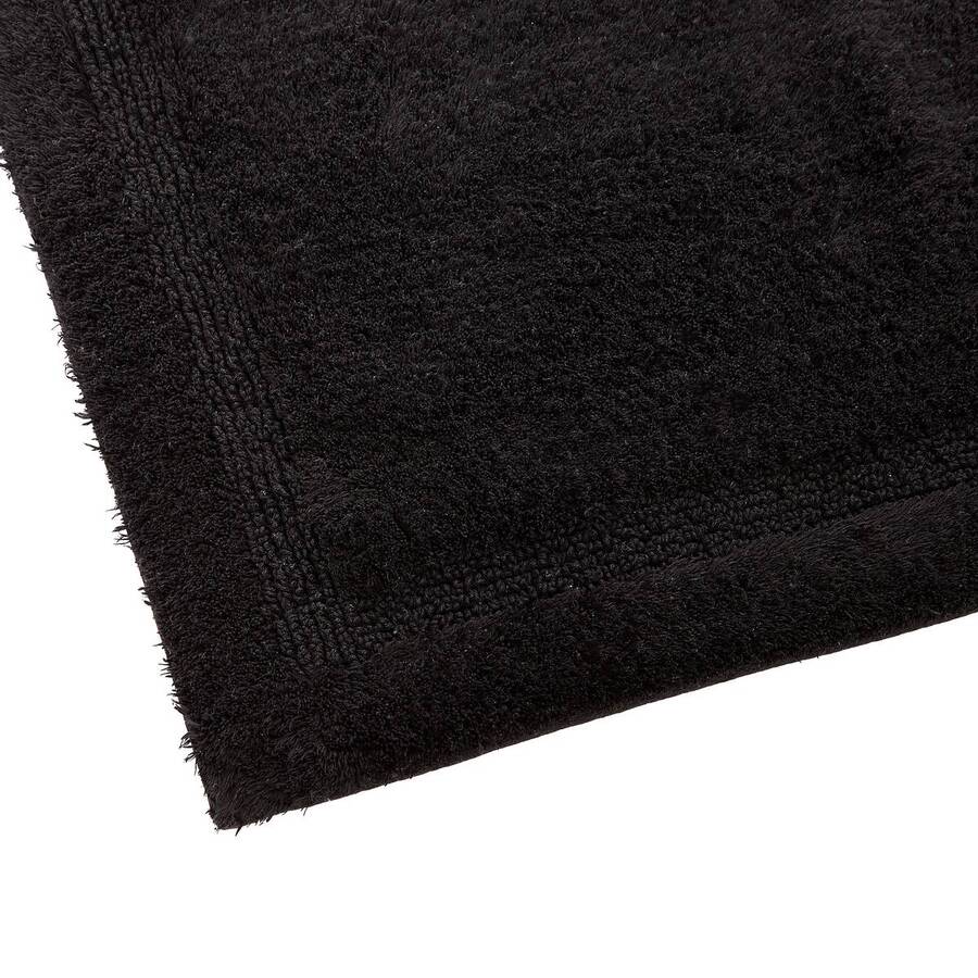 Tapis, coton, 75x50 cm, noir Colorama