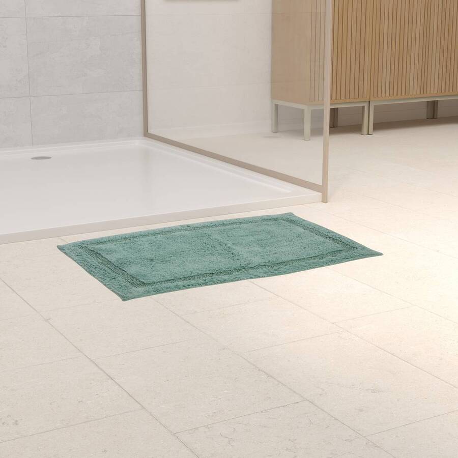 Tapis, coton, 75x50 cm, vert céladon Colorama