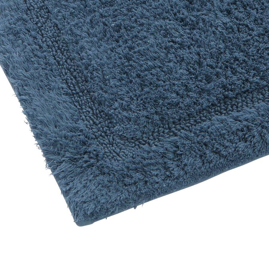 Tapis, coton, 75x50 cm, bleu Colorama