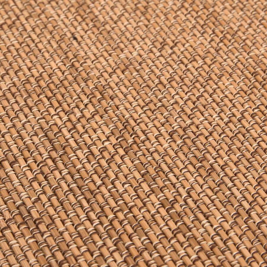 Tapis, bambou, 80x50 cm, beige et noir Stemy