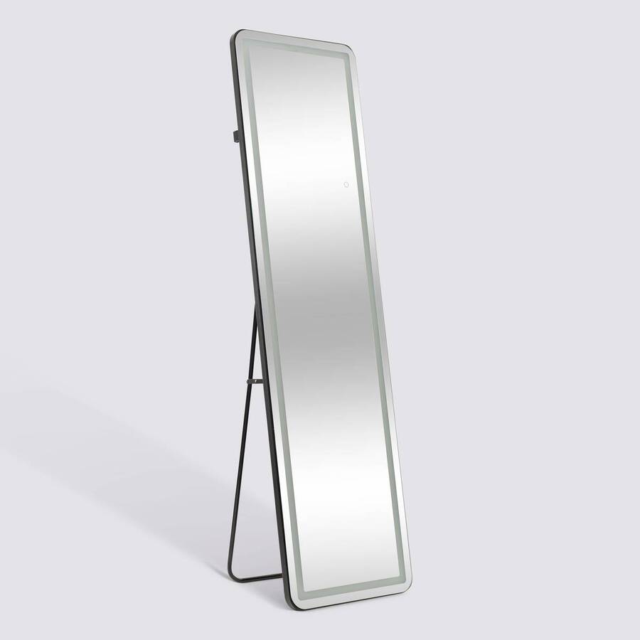 Miroir led, 40x150 cm, argent