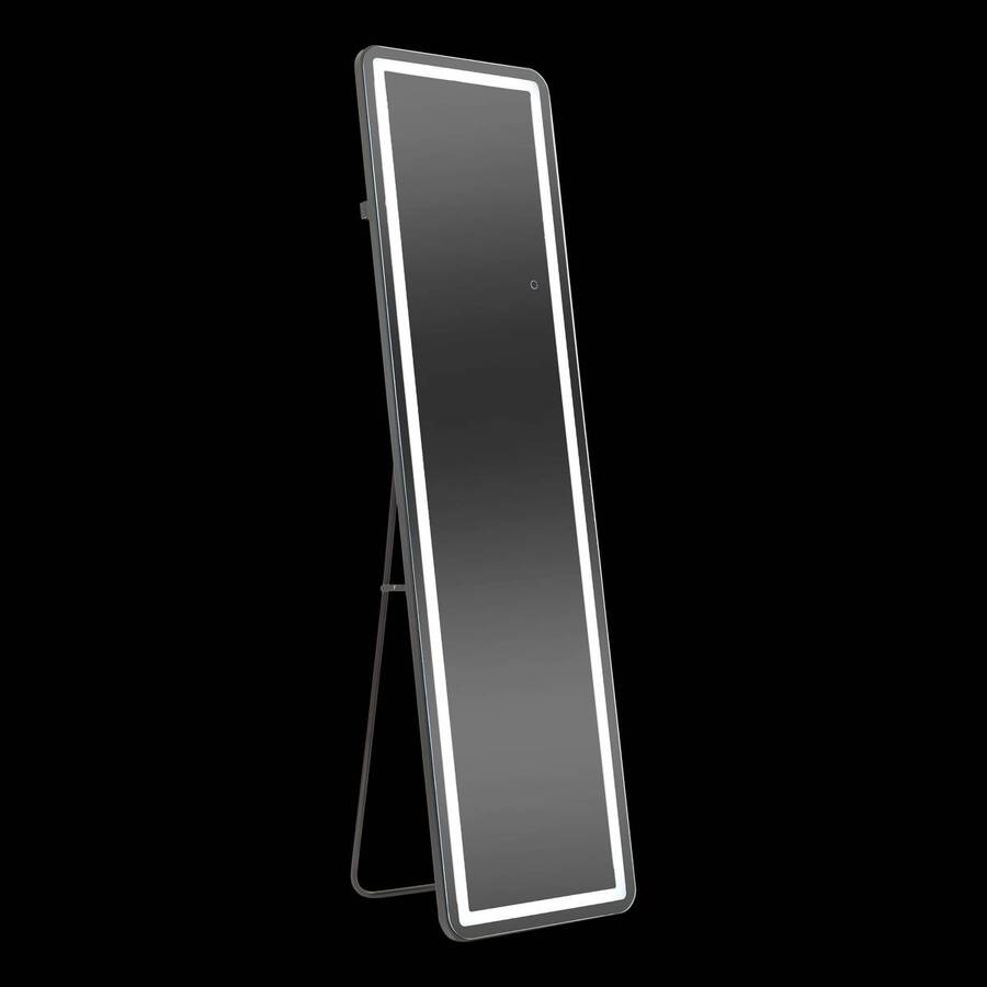 Miroir led, 40x150 cm, argent