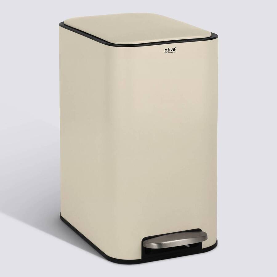 Poubelle manuelle slim, 20l, argile Delta