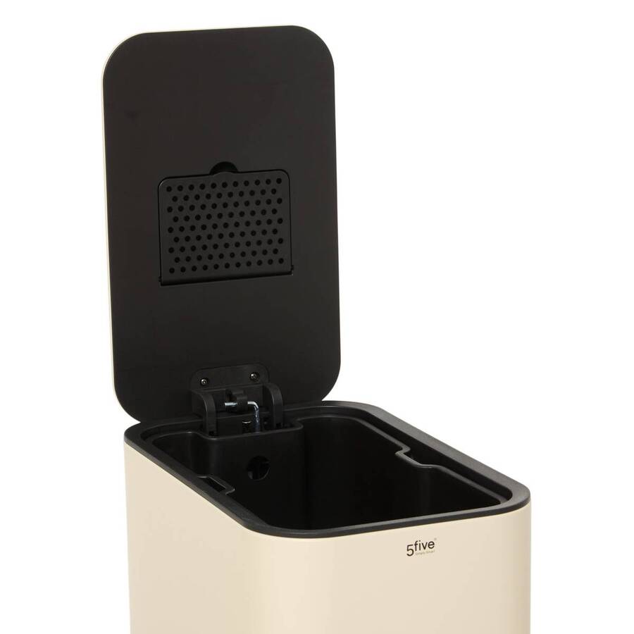 Poubelle manuelle slim, 30l, argile Delta