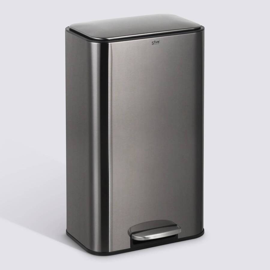 Poubelle manuelle, 30l, gris charbon Delta