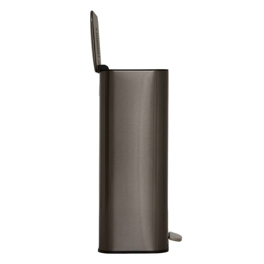 Poubelle manuelle, 30l, gris charbon Delta