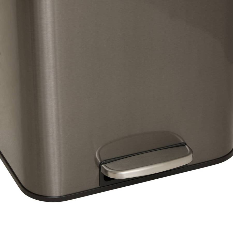 Poubelle manuelle, 30l, gris charbon Delta