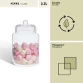 Bonbonnière en verre, 2,2l, transparent Ambroisia
