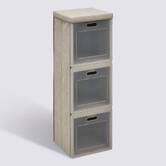 Rangement 3 cases, 30,5x30,5 cm, beige Cube'n door