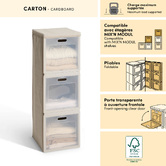 Rangement 3 cases, 30,5x30,5 cm, beige Cube'n door