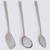 Set de 3 ustensiles de cuisine, l.33 cm, argent Brillance