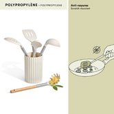 Set pot et 5 ustensiles, d.6,2 cm, crème Equilibre