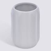 Porte-brosse à dents, d.8 x h.11,9 cm, grès, blanc Colorama