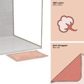 Tapis, coton, 75x50 cm, rose blush Colorama