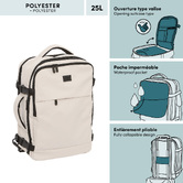 Sac à dos cabine, 25l, argile