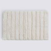 Tapis cotelé, coton, 75x50 cm, blanc Solis