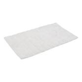 Tapis cotelé, coton, 75x50 cm, blanc Solis