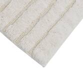 Tapis cotelé, coton, 75x50 cm, blanc Solis