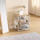 Colonne de rangement 3 tiroirs, h.72,5 cm, blanc Meshy