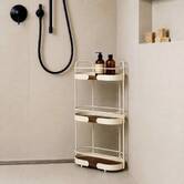 Étagère de douche, 3 niveaux, beige Argileo